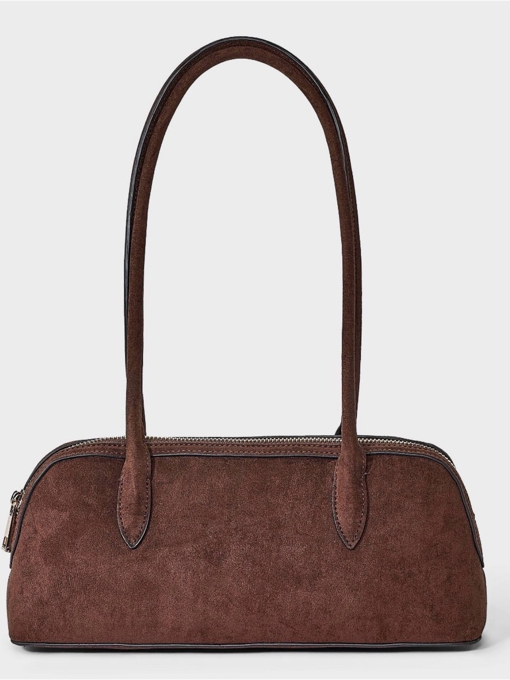 a new day Chocolate Brown Suede Shoulder Bag